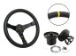 Preview: Set Luisi Mirage Sportlenkrad Leder schwarz geschüsselt & Nabe passend für Opel Calibra 1989-1998 W5207